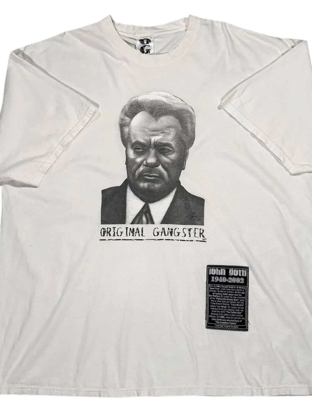 Vintage OG Original Gangster John Gotti T Shirt (Size XXXL)
